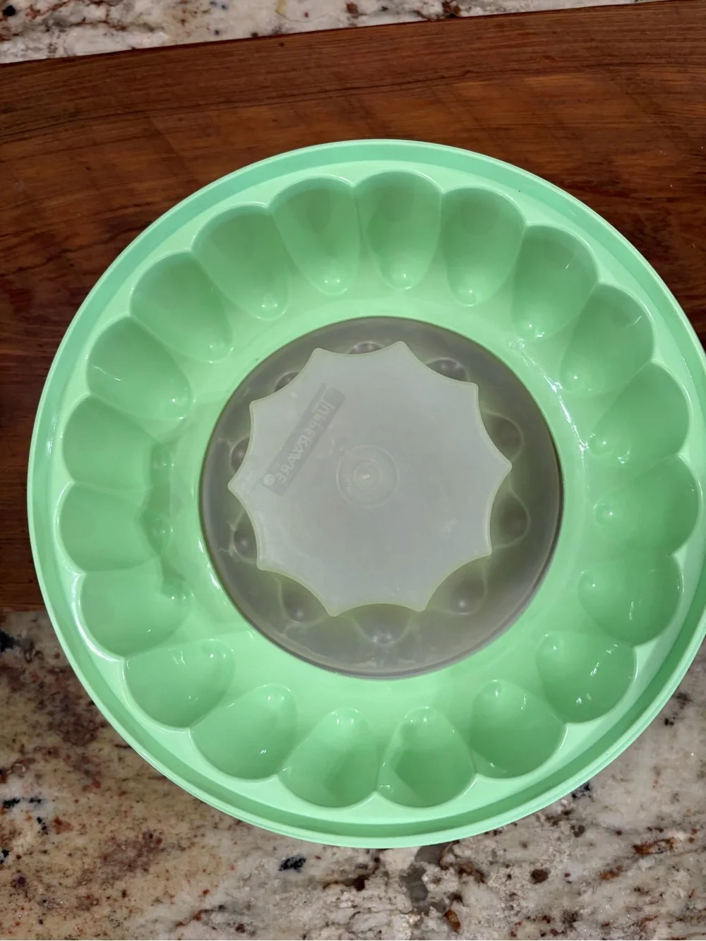 Vintage Tupperware Mint Green Silicone Bundt Cake Mold